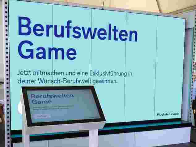 Kombiniertes Game mit Touchscreen und LEDmotion Video Wall