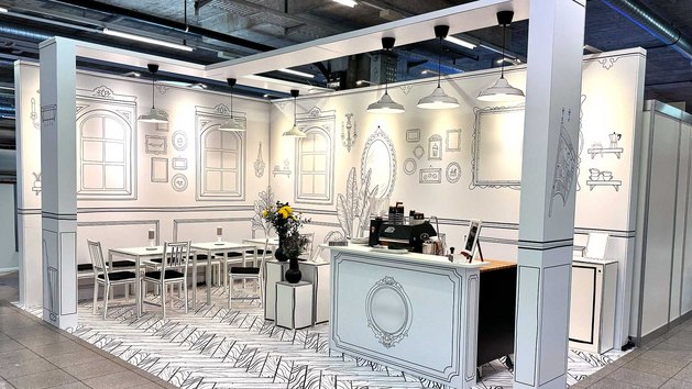 Art-Deco Messestand für einen Ärztekongress in Basel