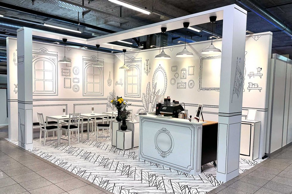 Art-Deco Messestand für einen Ärztekongress in Basel