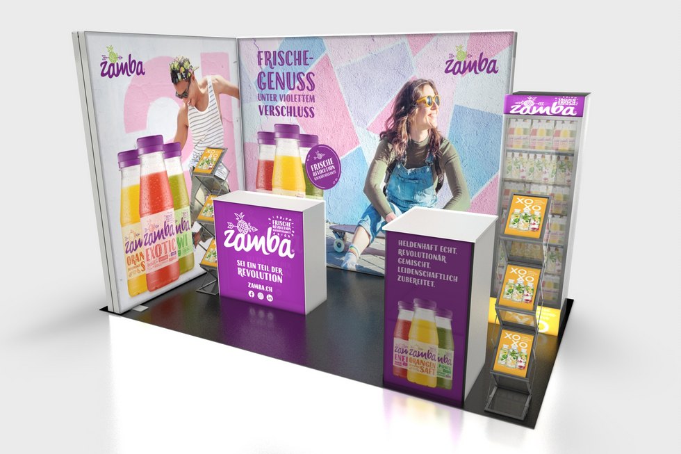 Zamba Fruchtsäfte mit PixlipGo