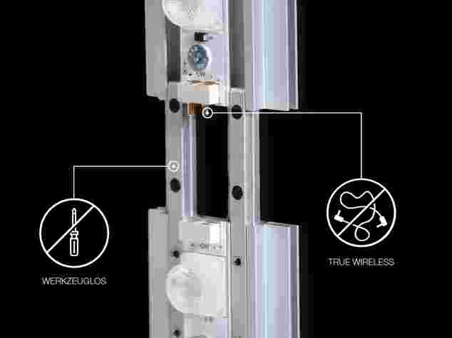 Kein lästiges Verbinden mit Stromkabeln und Übergangsstecker. 