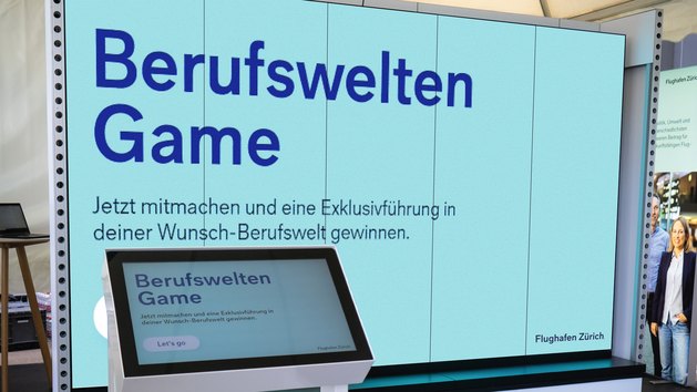 Kombiniertes Game mit Touchscreen und LEDmotion Video Wall