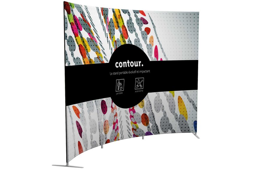 Mit 3 Meter Breite passt dieses Display auf alle Standardflächen wie zum Beispiel 6 m2 