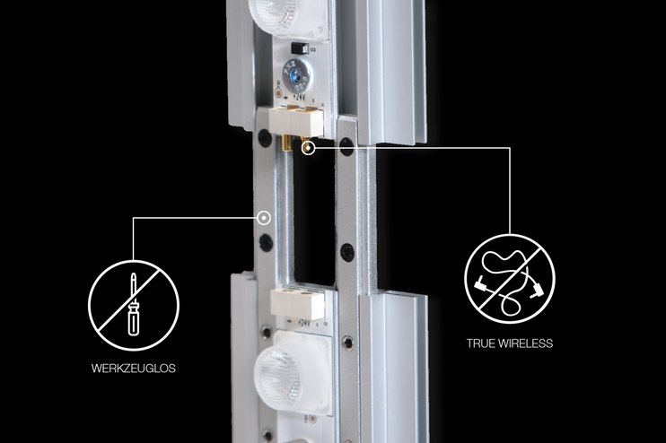 Kein lästiges Verbinden mit Stromkabeln und Übergangsstecker. 
