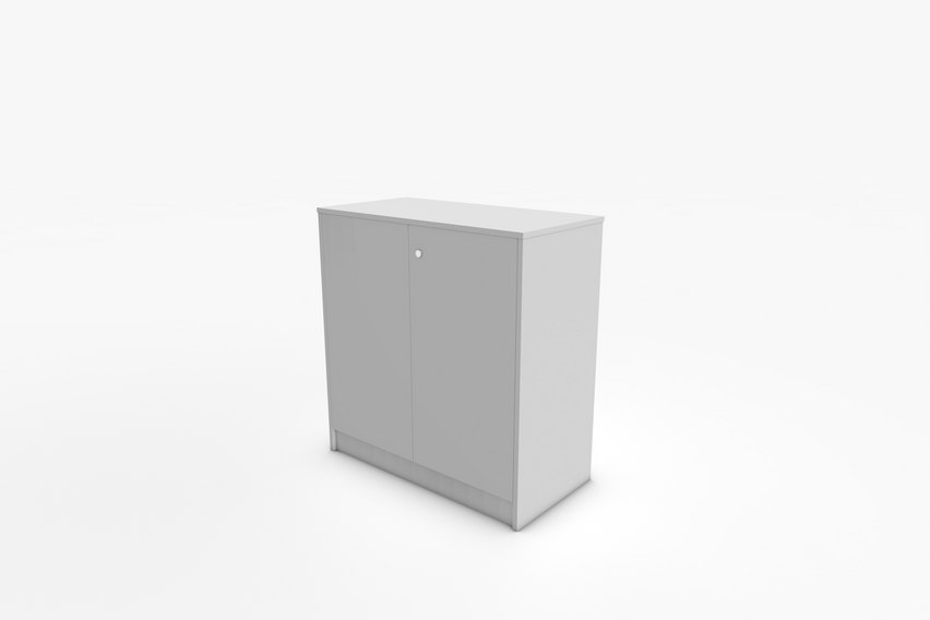 Massive Theke mit Türen und Schloss