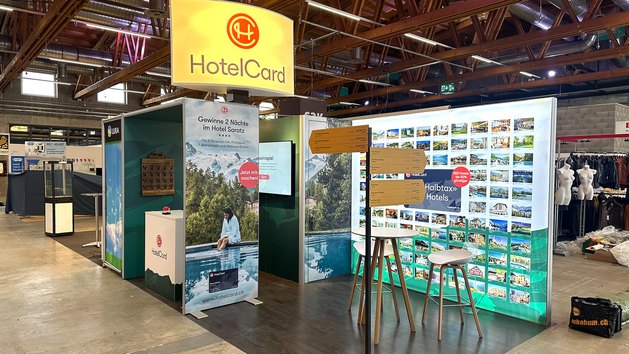 Hotelcard Messestand an der Olma