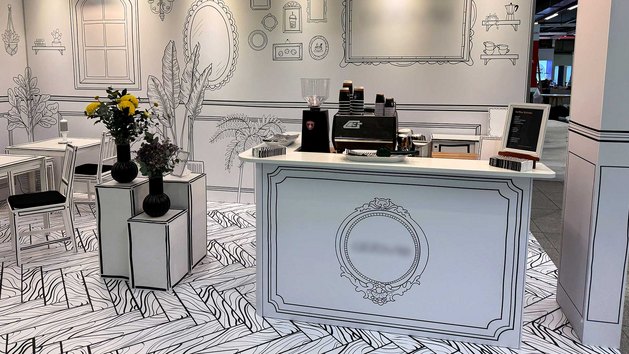 Empfangssituation am Art-Deco Messestand