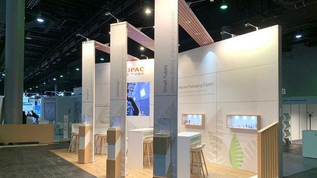Standbau an der CPhI 2022 in Frankfurt auf 32 QM