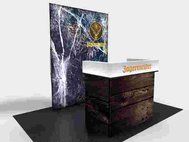 Professioneller Messestand mit Jägermeister-Branding