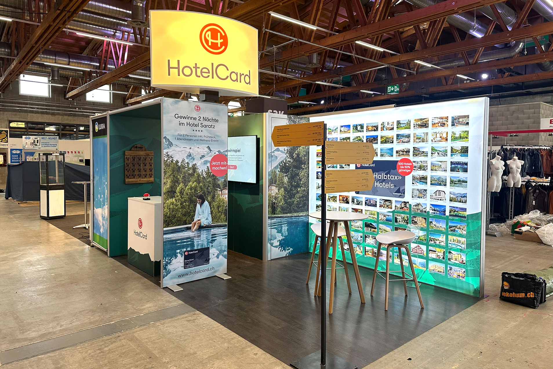 Hotelcard Messestand an der Olma